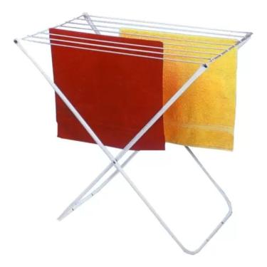 Imagem de Varal De Roupas Chão Portátil Suporta 8kg - Branco