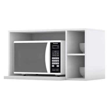 Imagem de Armario Aereo Para Microondas Mdf 80 Cm Americana C557 Branco Henn