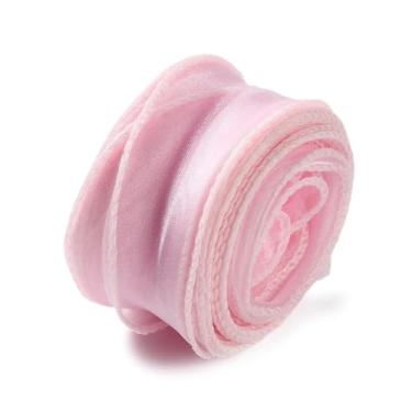 Imagem de 9,84 metros/rolo de fio de cauda de peixe 4 mm fita de organza cor pura pacote de embrulho de presente decorações de laço fazendo roupas vestido bolsa acessórios casamento aniversário festa jardim