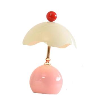 Imagem de IEUDNS Abajur de mesa LED, luminária de cabeceira, luz noturna, ideal para ambientes externos, escritórios, casas e quartos infantis, Rosa