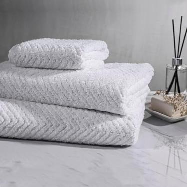 Imagem de 2 Toalha Banhão Macia 550g/m2 Grossa Absorven 90x160 Che Vr (BRANCO - Gigante Algodão Premium)