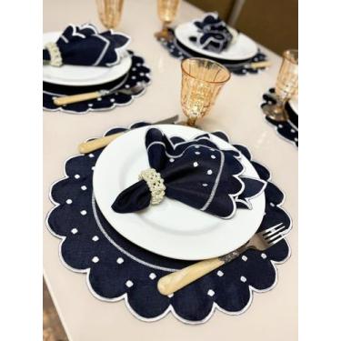 Imagem de Jogo Americano Poa Souplast Guardanapo Bordado Vários Modelos - Mr Dia