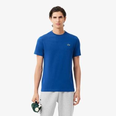 Imagem de Camiseta Ultra-Dry Estampada Esportiva - LACOSTE, S, Azul