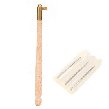 Imagem de Yinhing Gancho de crochê 3 A Agulhas Bordado de Agulha de Bordado Tool de Miçangas Adequado para A Maioria do tricô de crochê Feito de Madeira de Aço Inoxidável Premium Anti-durável