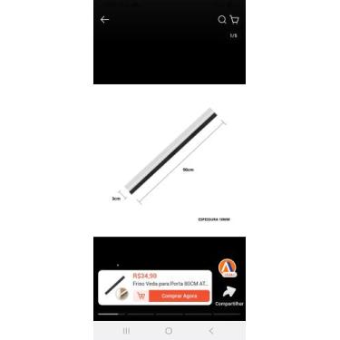 Imagem de Veda porta adesivocom escova 80cm branco atlas