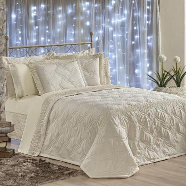 Imagem de Cobre Leito Casal Super King 7 Peças Bege