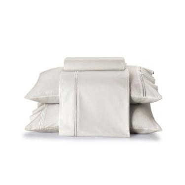 Imagem de Jogo de Cama Queen Döhler Atlântis 100% Algodão 180 Fios 4 Peças, Cinz