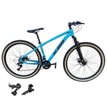 Imagem de Bicicleta Ksw Xlt Aro 29 21v Cambios Shimano Pneu Faixa Amarelo, Azul,