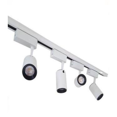 Imagem de Trilho Eletrificado 1m + 4 Spot Led 7w 3000k Bivolt Branco - Delis