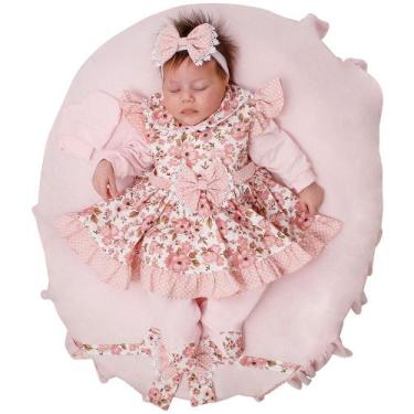 Imagem de Saída de Maternidade Menina Natalie Luxo Floral Rosê 05 Peças - Amora 