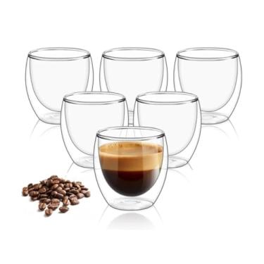 Imagem de Kit 2 Copos Parede Dupla de Vidro 100 ml