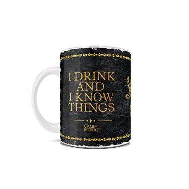 Imagem de Game of Thrones - I Drink and Know Things - Uma caneca de café de cerâmica de 325 ml - Mercadoria oficialmente licenciada - perfeita para presentear ou colecionar