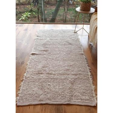 Imagem de Casa Coeva - Tapete Artesanal Algodão Beira Cama Versatto Rose Cru 80 x 150