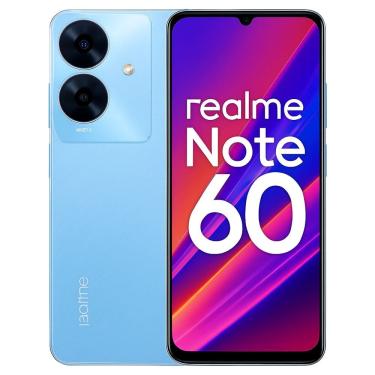 Imagem de Smartphone Celular Realme Note 60, 128GB, 4GB RAM, Tela 6,78, Câmera 50MP, Bateria 5000mAh, Android 14, Dual SIM, Azul