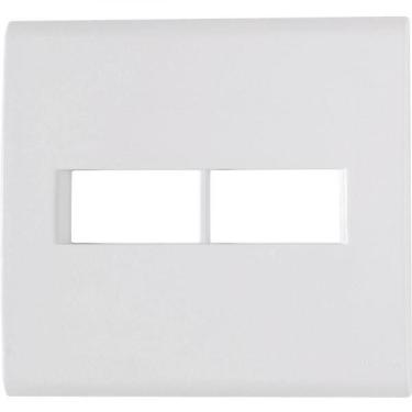 Imagem de Placa 2 Postos 4x4 Tramontina Liz Branca