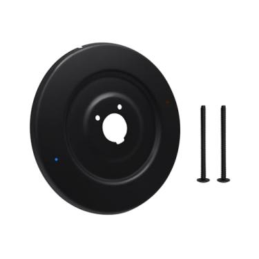 Imagem de iMRCMW Substituição de escudo para Moen 16090 Chateau Collection, placa de cobertura de alça de chuveiro adequada apenas para torneiras de banheira e chuveiro, preto fosco