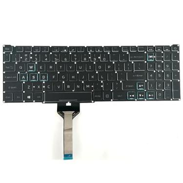 Imagem de Willhom Laptop de substituição preto com teclado RGB retroiluminado US para Acer Nitro 5 AN515-45 AN515-54 AN515-55 AN515-57 AN515-58 AN517-51, Predator Helios 300 PH315-52 PH315-53 PH3177 Série 53