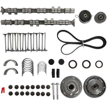 Imagem de Kit de correia dentada de eixo de comando de admissão e escape com kit de válvula de engrenagem VVT Conjunto de rolamentos apto para Chevrolet Cruze Sonic Saturn Astra 1.8L 08-16 IV1756-8, VSS680-16
