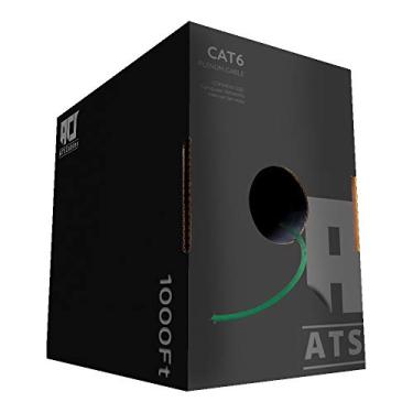 Imagem de Cabo de rede Ethernet Cat6 Plenum 304.8 m 23AWG volume sólido 550MHz UTP azul, branco, verde, cinza e preto (verde)