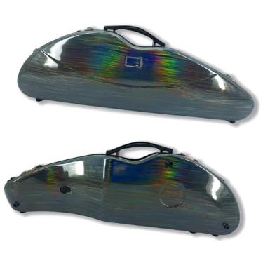 Imagem de Estojo De Violino Colorido Em Forma De Arco Profissional Leve E Fácil De Transportar Estojo De Violino De Fibra De Carbono Tamanho 4/4 Estojo para instrumento de violino