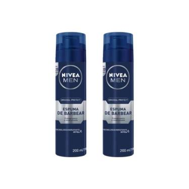 Imagem de Espuma De Barbear Nivea 200Ml Hidratante - Kit Com 2Un