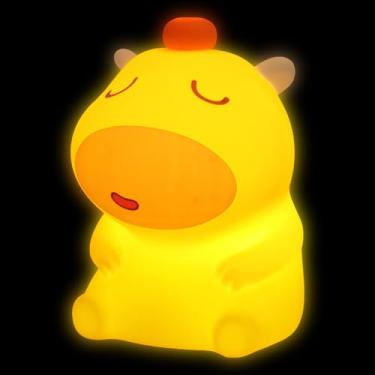 Imagem de Luz noturna infantil | Luz noturna de animal fofo de silicone USB | Decoração de sala de estar para festa, aniversário, meninas, crianças, escritórios, berçário, banheiro, quarto