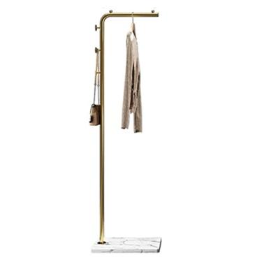 Imagem de Cabide de metal em pé, simples cabide de chão, prateleira, quarto, ferro forjado, decoração doméstica, jaqueta, cachecol, cabide de exibição de roupas, varões de armário para pendurar roupas, branco