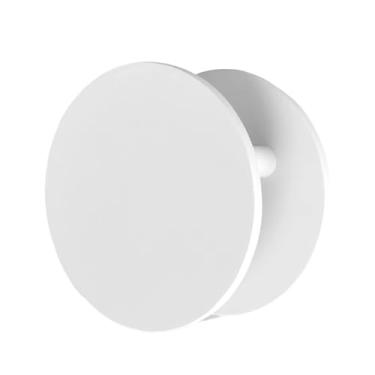 Imagem de Puxador redondo push pull de aço inoxidável, maçaneta de porta exterior interior sem travamento, maçanetas de porta de vidro resistente para porta principal/portão frontal (cor: branco, tamanho: 20 cm