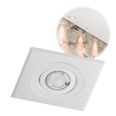 Imagem de Spot De Embutir Quadrado Em Alumínio Dicroica GU10 MF221 (Branco)