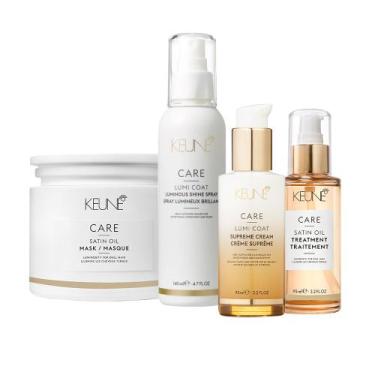 Imagem de Kit Keune Satin Oil Mask Lumi Coat Supreme (4 produtos)