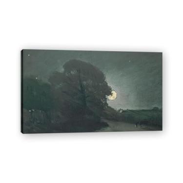 Imagem de Impressão em tela The Edge Of A Heath por MoonlightJohn Constable: Artista da Royal Academy, paisagem britânica clássica do século XIX 50 x 90 cm emoldurada