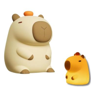 Imagem de Luminária Infantil LED RGB de Capirava, 6 Cores, Luz Noturna para Quarto, Abajur de Mesa Decorativo