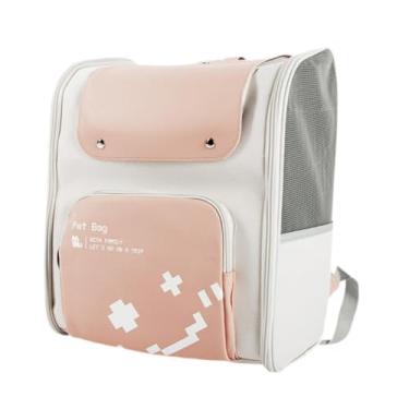 Imagem de WeiLaiKeQi Mochila para transporte de animais de estimação, bolsa para passeio de cachorro, mochila para gatos, mochila de ombro duplo para cães de estimação, ROSA