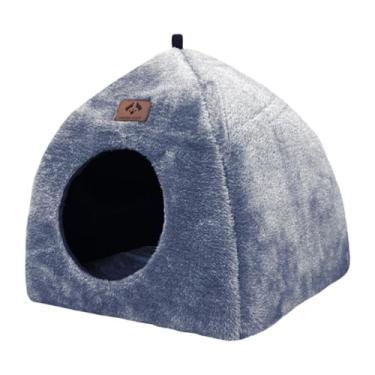 Imagem de Ioensy Cama de caverna para gatos, cama para gatos internos, casa de caverna, tenda, refúgio para gatinhos e filhotes, L
