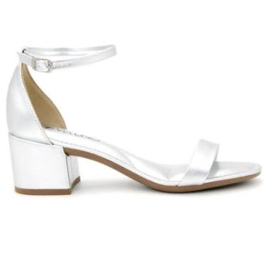 Imagem de Sandalia Via Uno 856002 Salto Grosso Casual Fivela Feminino-Feminino