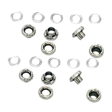 Imagem de KiBcsLic Kit com 10 ilhós multiuso, fáceis de usar, ilhós de metal com arruelas para cintos de couro e tênis de lona, Style B