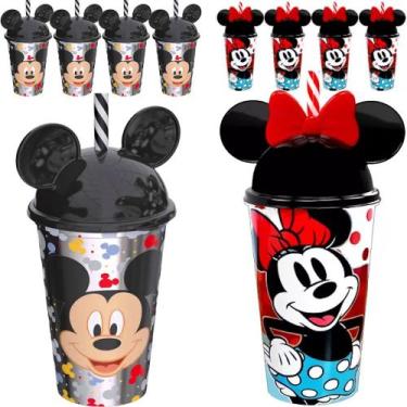 Imagem de Minnie Mickey Kit 10 Copos Orelhas Festa Aniversario Plasutil