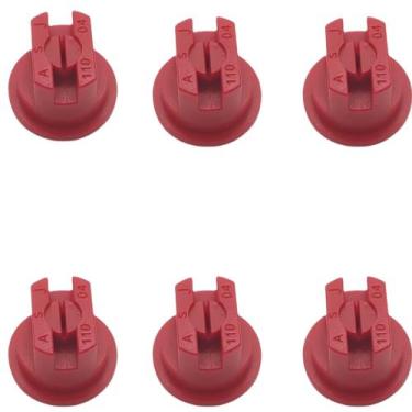 Imagem de Kit 6 Bicos Leque Pulverizadores Agrícola Vermelho Guarany, VERMELHO