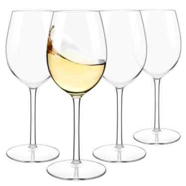 Imagem de HAHASHOW Taças de vinho com haste inquebrável - 100% plástico Tritan, lavável na lava-louças para taças de vinho tinto e branco 530 ml - Conjunto de 4, perfeito para acampamentos e festas
