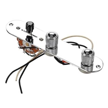 Imagem de Dynwave Placa de controle de 3 vias pré-cabeada com de fios para guitarra elétrica, incluindo controles de tom e volume.
