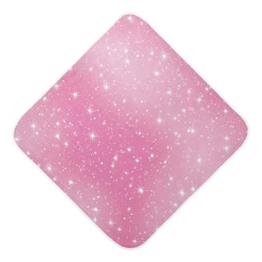 Imagem de STAYTOP Sparkling Stars Toalhas de bebê com capuz de musselina, toalha de banho super macia, toalhas de banho absorventes para banho recém-nascido unissex 89 x 89 cm