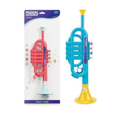 Imagem de Trompete De Brinquedo Para Crianças,Com Realista Divertido e Educativo - Brinquedo Educativo de Natal para Escola Jardim de Infância - Presente para Meninas e Meninos em Viagens e Ano Novo