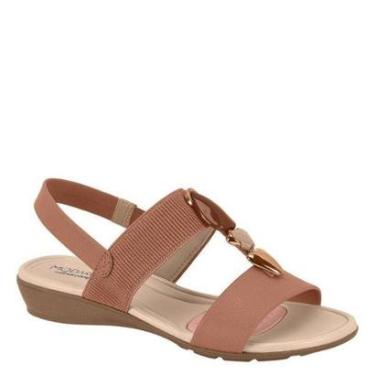 Imagem de Sandalia Anabela Feminina Modare Elastico Pedrarias 7127.260 - Oliva Napa - 34-Feminino