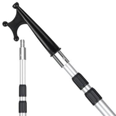 Imagem de Lineslife Ganchos flutuantes para encaixes telescópicos, haste de gancho de empurrar para barco, leve, alumínio, antiderrapante