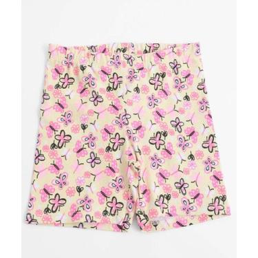 Imagem de Bermuda Infantil Ciclista Borboletas Marisa Tam 1 a 3 -66238, Amarelo,