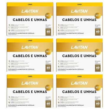 Imagem de Kit 6 Vitamina Cabelos e Unhas 60 Cápsulas