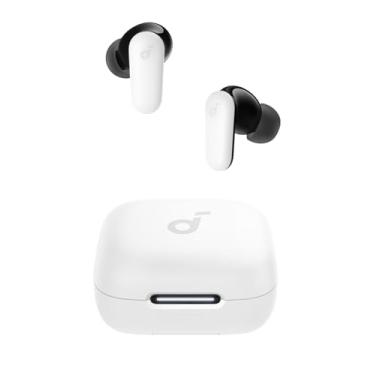 Imagem de soundcore P30i da Anker, Fone de Ouvido Bluetooth 5.4 com Cancelamento de Ruído Adaptativo, Graves Poderosos, 45H de Reprodução, Estojo 2-em-1 com Suporte para Celular, IP54, Fone sem fio TWS, Branco