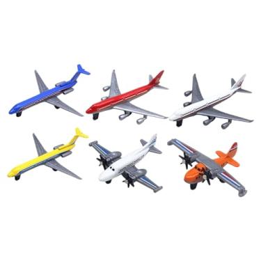 Imagem de predolo Conjunto de 6 peças de modelos de aviões de metal em liga metálica, escala 1:64, aviões de caça, para colecionadores, decoração de escritório ou