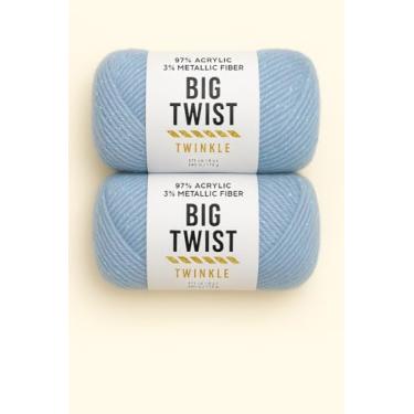 Imagem de Pacote com 2 fios Twinkle Big Twist - azul claro 100% acrílico, novelos de 170 g (380 m cada)