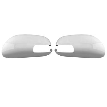 Imagem de Conjunto de acabamento de tampa de espelho retrovisor lateral adequado para Scion Tc 2011-2016 passageiro + lado do motorista (branco)
